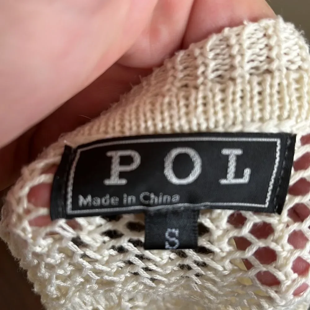 POL Cream Color Sheer Sweater